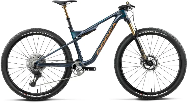 2027 Orbea Oiz M-Team Factory Full Suspension Mountain Bike - Fuel Carbon View Titan Gold