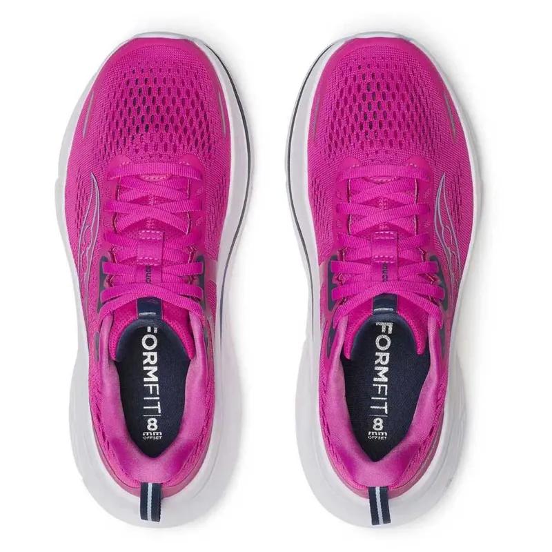 Saucony Guide 18 Womens Support Road Running Shoes - Fuchsia Navy-2