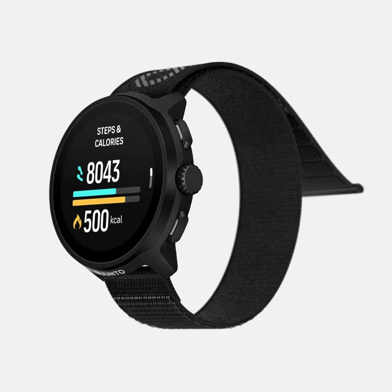 Suunto Run GPS Running Watch Textile Strap - All Black-3