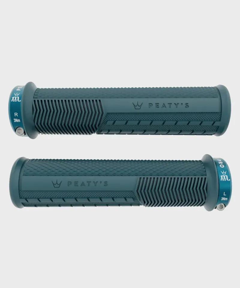 Peaty's Monarch Pro Mushroom Grip - Thick - Storm Blue