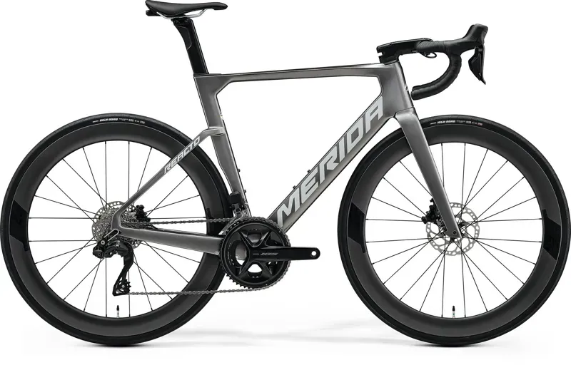 2025 Merida Reacto 6000 Road Race Bike - Gunmetal Grey Silver