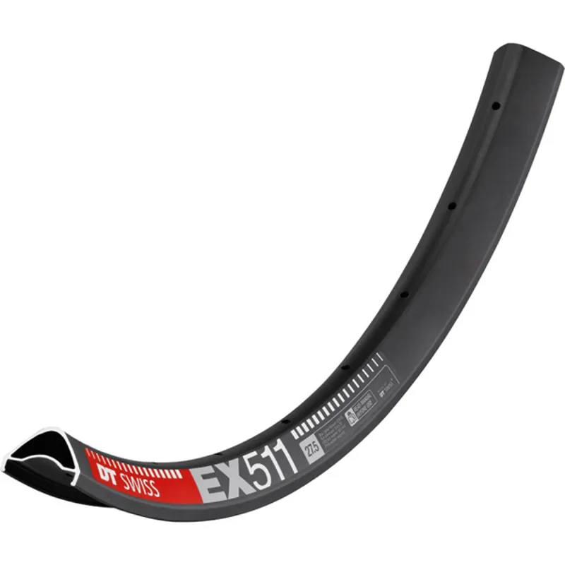 DT Swiss EX 511 SBWT 28 Hole Presta-Drilled MTB Rim - 27.5 inch - Black