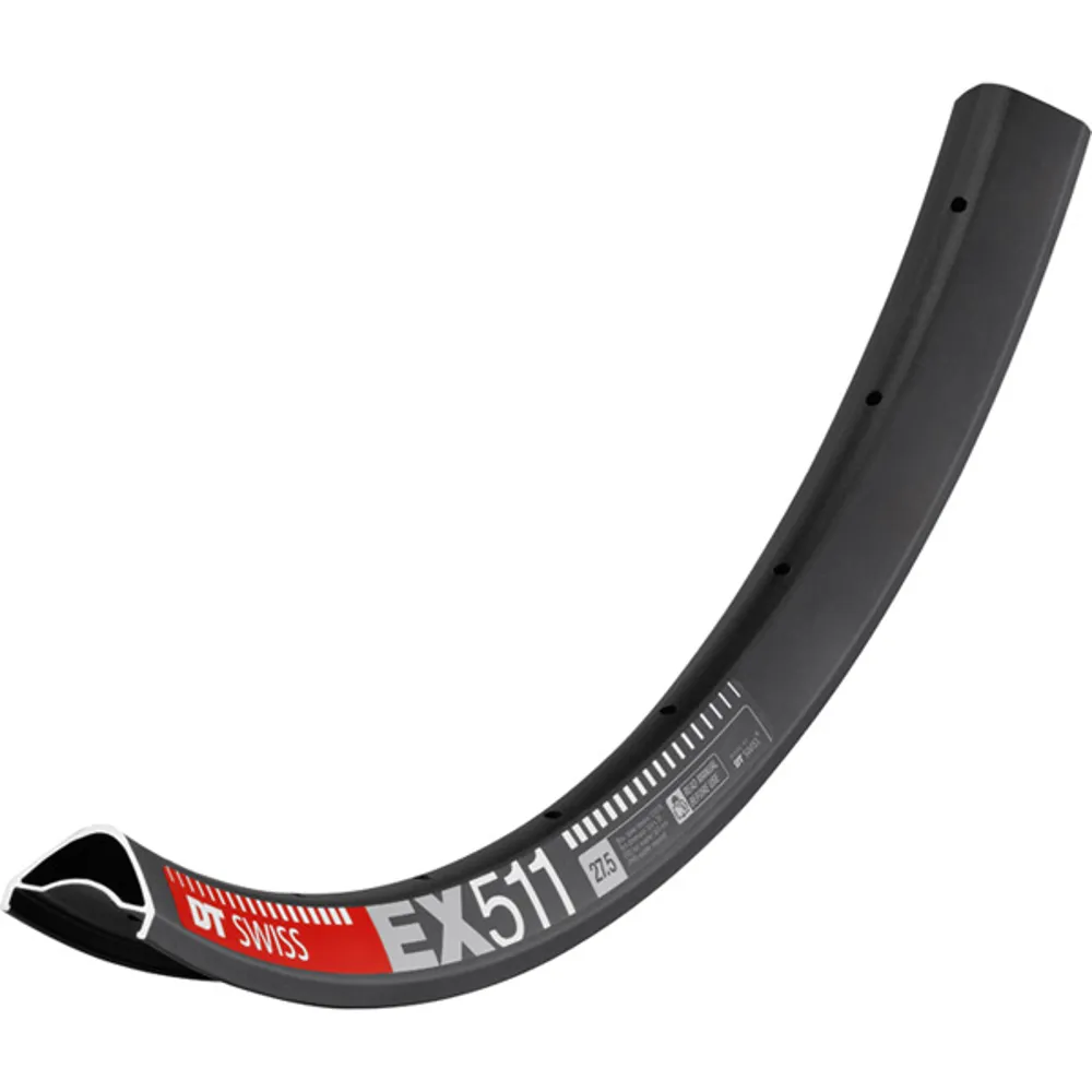 DT Swiss EX 511 SBWT 28 Hole Presta-Drilled MTB Rim - 27.5 inch - Black