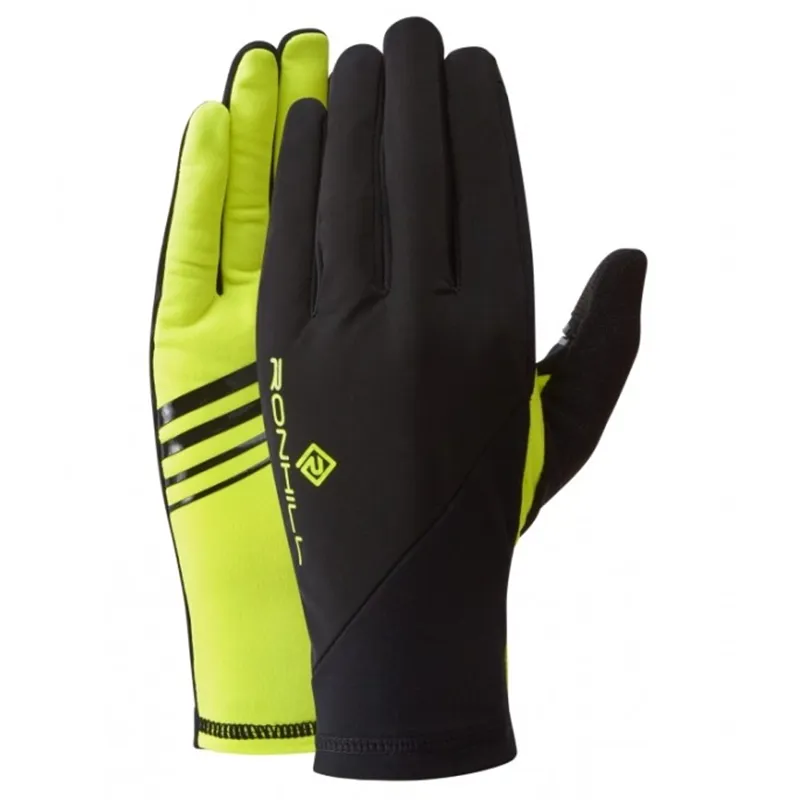 Ronhill Wind-Block Glove - Black Fluro Yellow