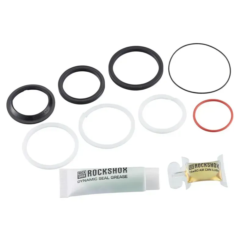 Rockshox 50hr Service Kit includes Air Can Seals Piston Seal Glide Rings Deluxe Super Delux 2017 BLACK size