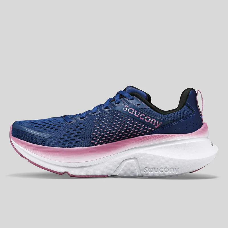 Saucony Guide 17 Womens Wide Road Running Shoes - Navy Orchid-1