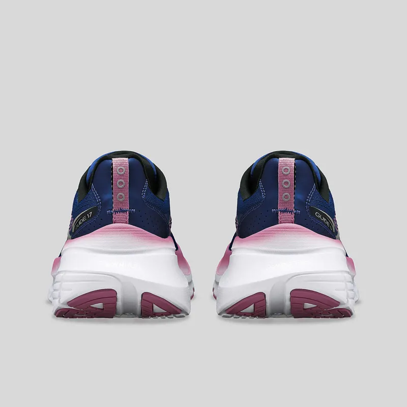 Saucony Guide 17 Womens Wide Road Running Shoes - Navy Orchid-2