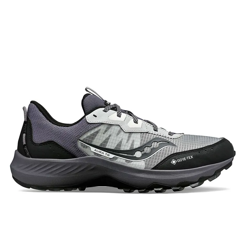Saucony Aura TR GTX Trail Running Shoes - Cloud Metal Charbon