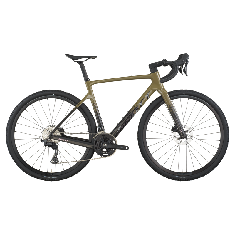 2026 Scott Addict Gravel 40 Gravel Bike in Kaki Green Carbon Black