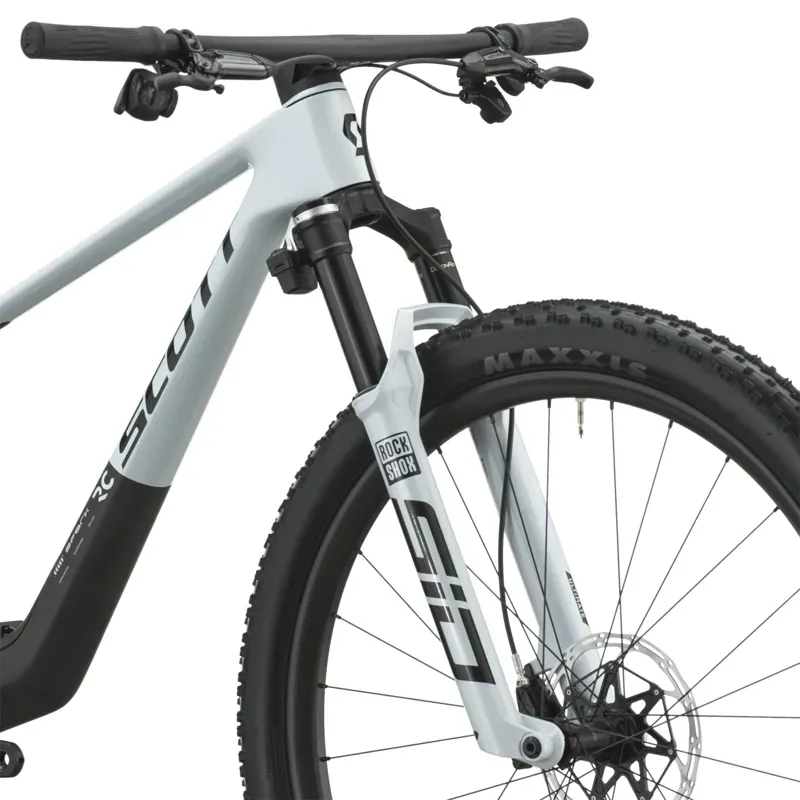 2027 Scott Spark RC World Cup Mountain Bike - Cumulus White Carbon Black-3