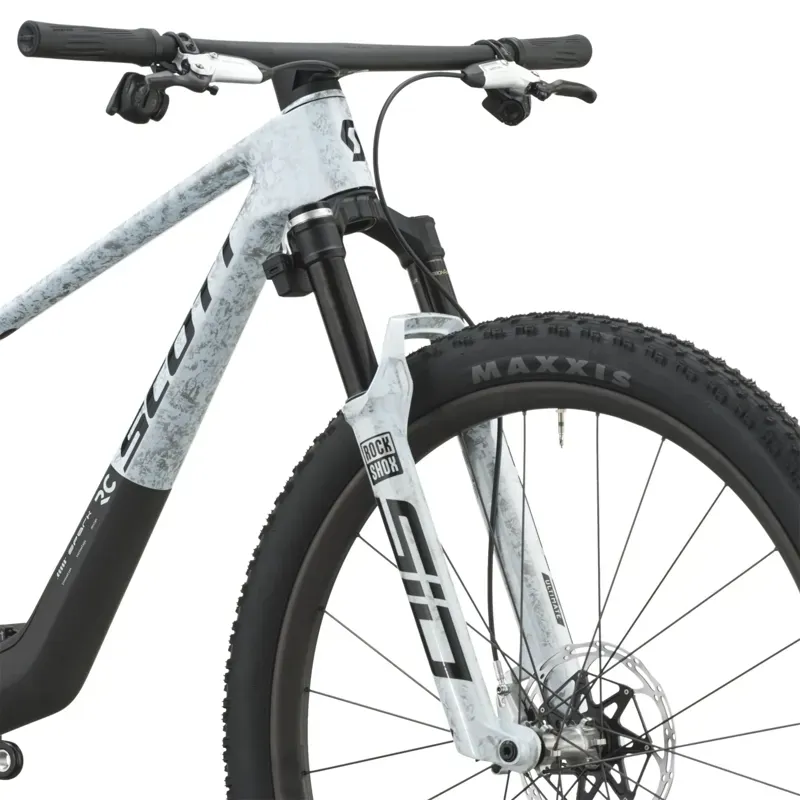 2027 Scott Spark RC World Cup EVO XC Mountain Bike - Rush White Carbon Black-3