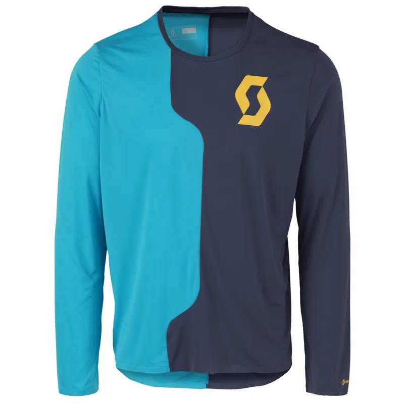 2016 Scott Trail Tech Long Sleeved Jersey Blue Nights / Hawaii Blue