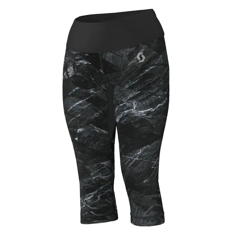 Scott Run Womens Kinabalu 3 Qtr Tights - Black White