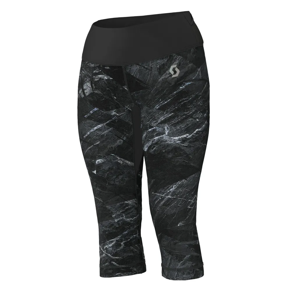 Scott Run Womens Kinabalu 3 Qtr Tights - Black White