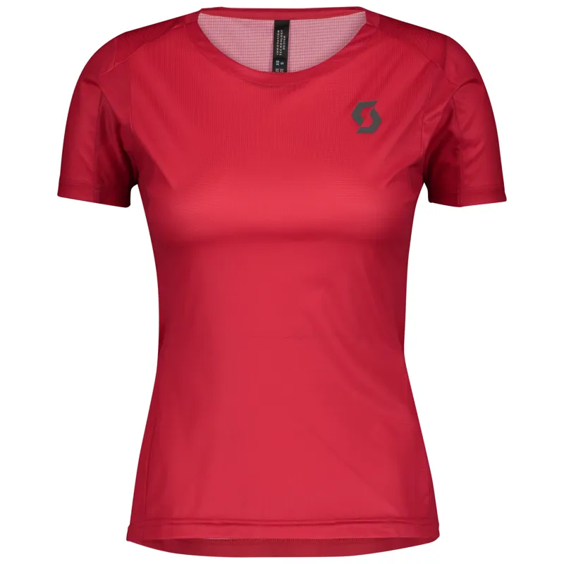 Scott Trail Run Shirt Short Sleeved - Pink Dark Grey