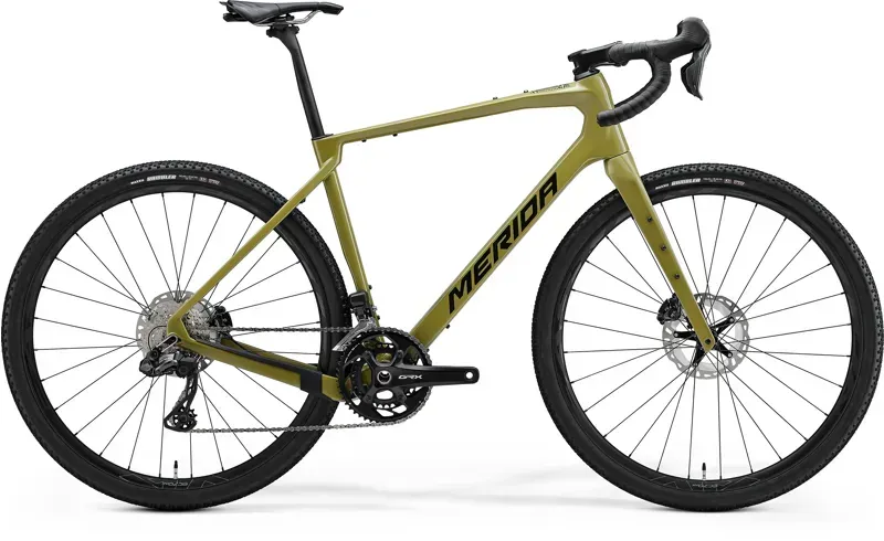 2025 Merida Silex 8000 Gravel Bike - Green Gold Black