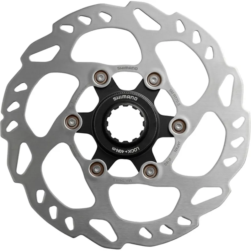 Shimano SM-RT70 Ice Tech Centre-Lock Disc Rotor - 140mm - Silver Black-2