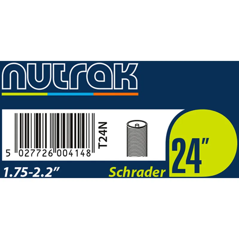 Nutrak 24x1.75 - 2.125 Inch Schrader Inner Tube