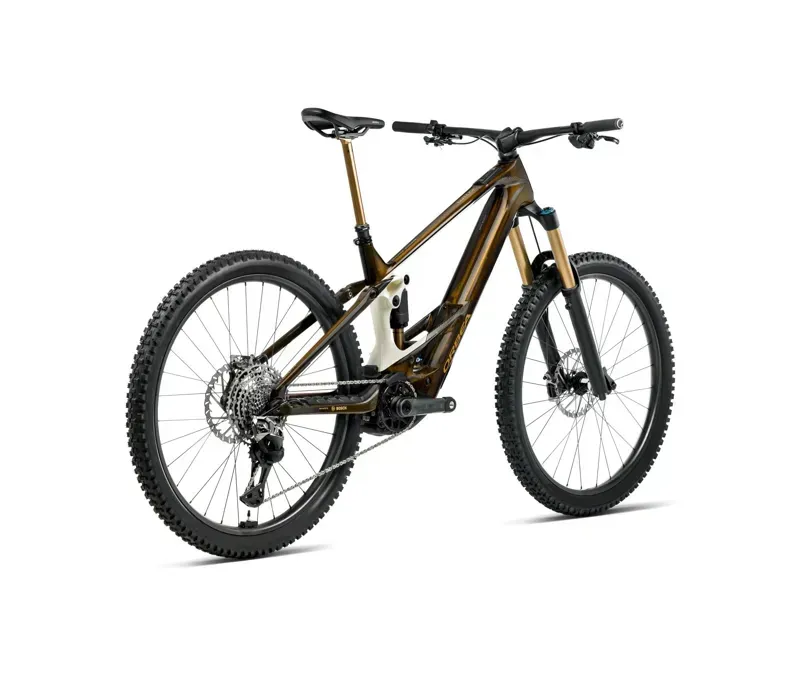 Orbea Wild M-Ltd E-MTB in Caramel Carbon View Gloss/Cream White Matt-2