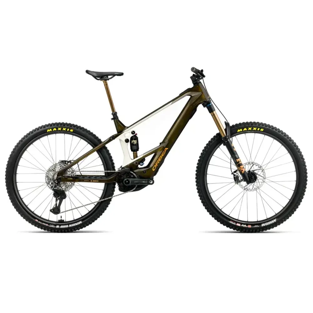 Orbea Wild M-Ltd E-MTB in Caramel Carbon View Gloss/Cream White Matt