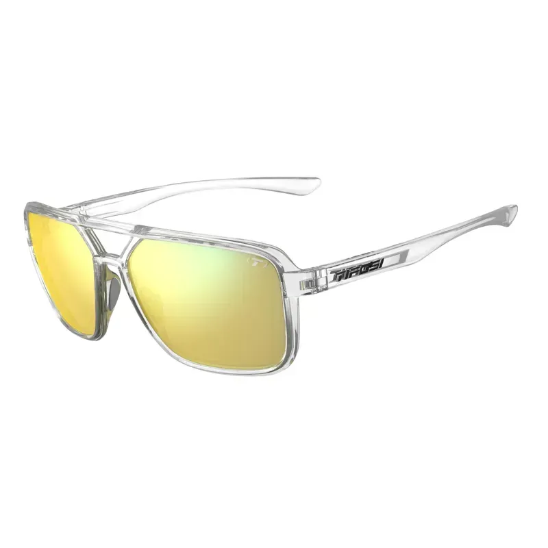 Tifosi Salto Single Lens Sunglasses - Crystal Clear Smoke Yellow Mirror