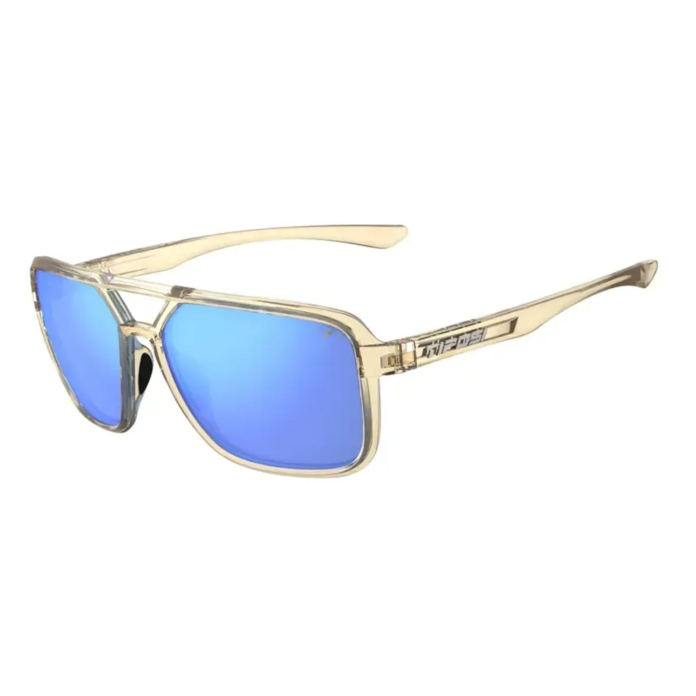 Tifosi Salto Single Lens Sunglasses - Golden Ray Sky Blue Mirror