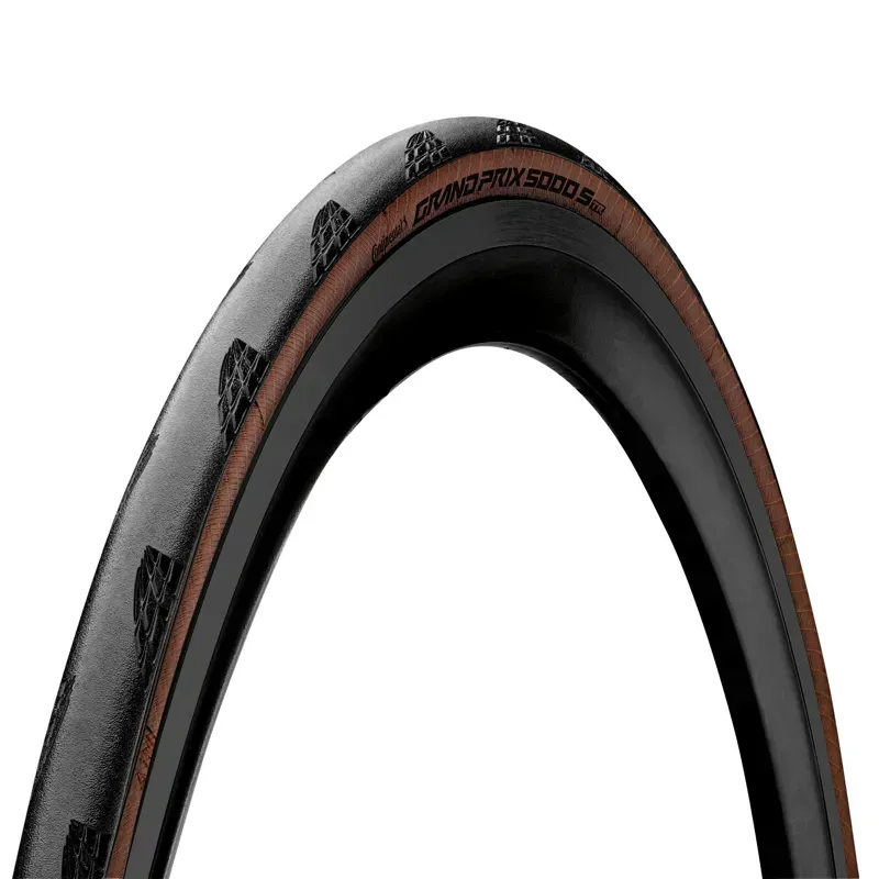 Continental Grand Prix 5000s Foldable Blackchili Compound Tubeless Ready Tyre - Black Tan