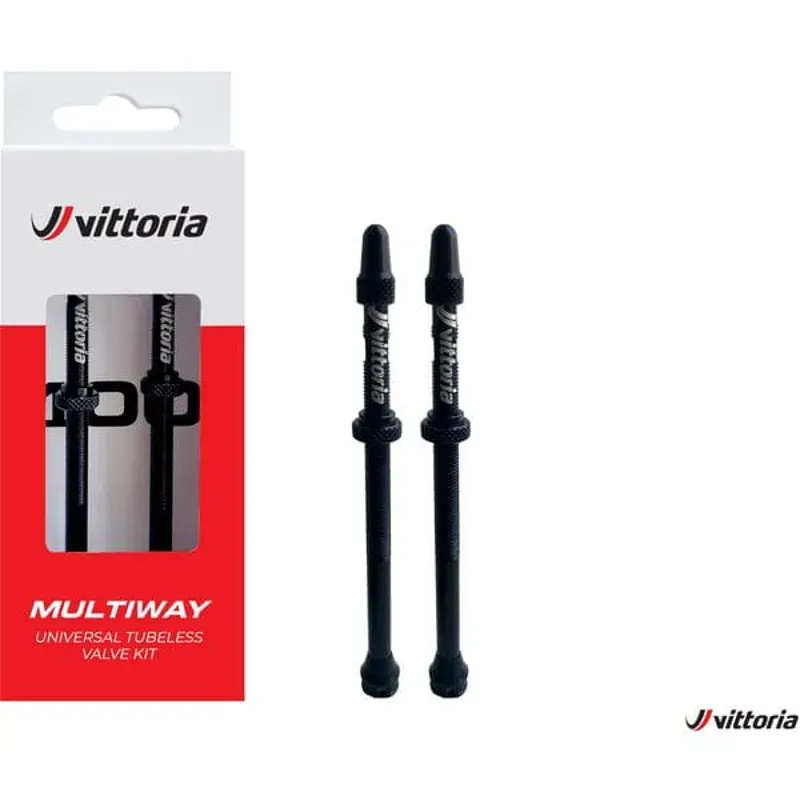 Vittoria  Multiway Alloy Tubeless Valve - Black 80mm