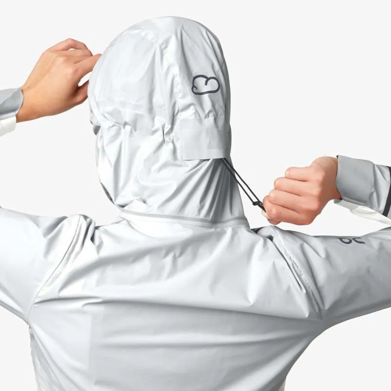 On Running Womens Weather Jacket - Grey White-2