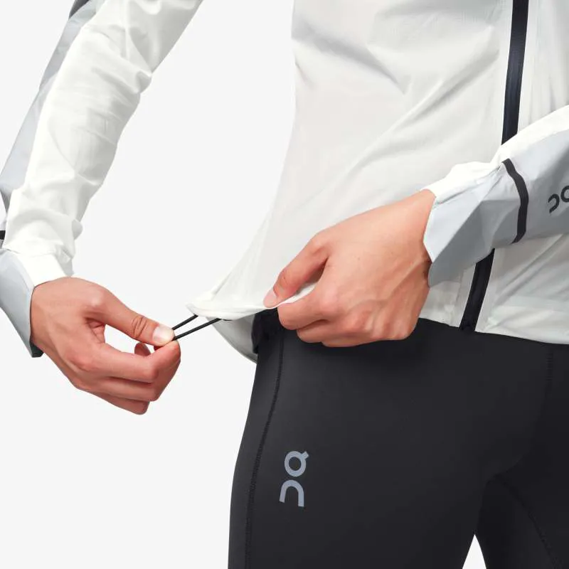 On Running Womens Weather Jacket - Grey White-4