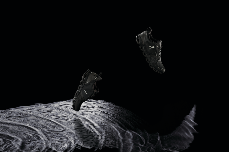 On CloudFlyer Waterproof Womens Support Running Shoe - Black - 4-6