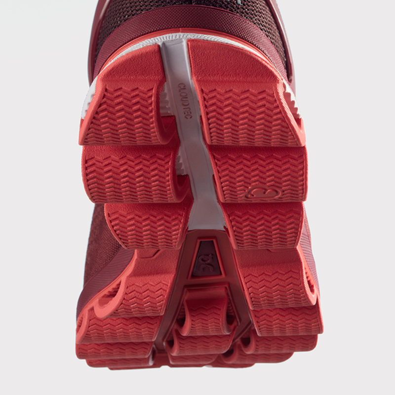 On Cloudsurfer Womens Road Running Shoe Mulberry Coral-2