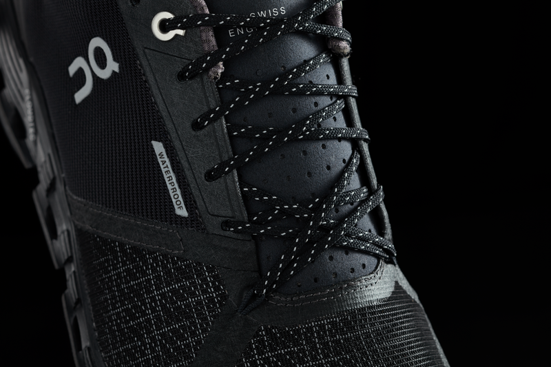 On CloudFlyer Waterproof Womens Support Running Shoe - Black - 4-1