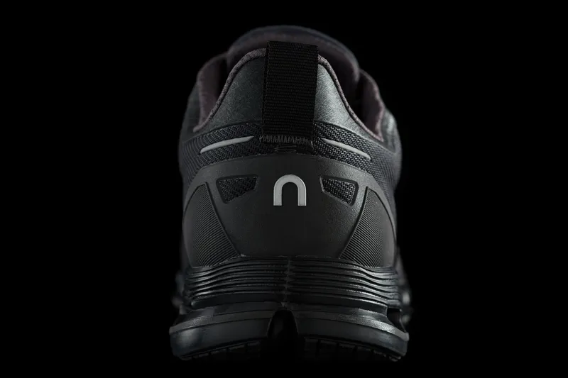 On CloudFlyer Waterproof Womens Support Running Shoe - Black - 4-3