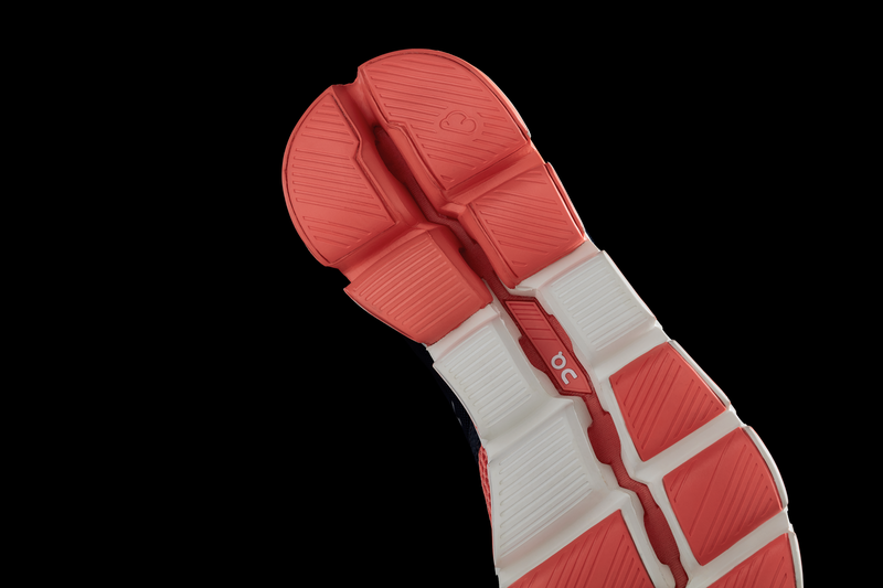 On Cloudflyer Womens Light Support Road Running Shoe - Salmon Ink - 4-4