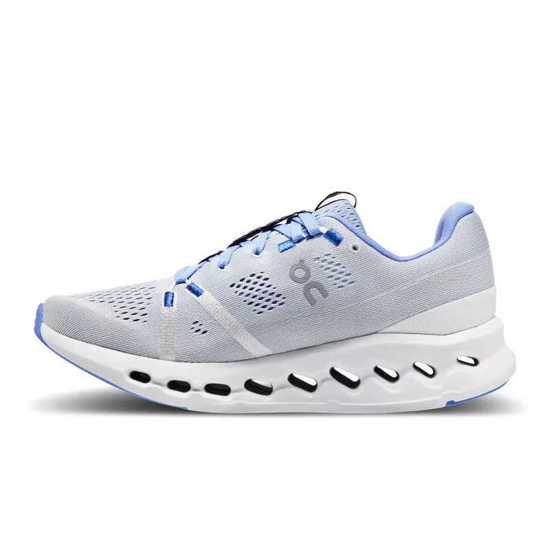 On Cloudsurfer Womens Road Running Shoes - Heather White-4